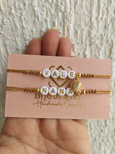 Set Pulseras Letricas de Amor