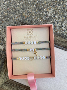 Set Pulseras Letricas de Amor